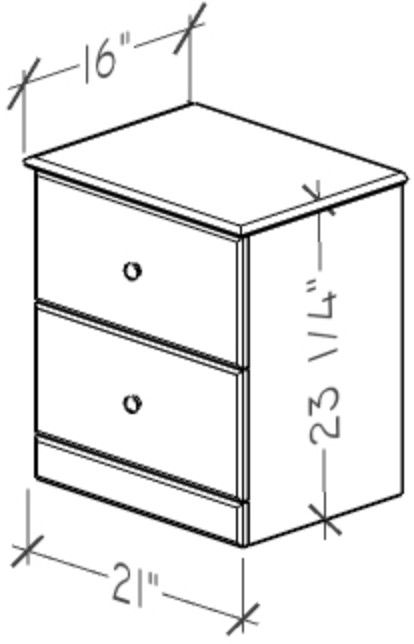 Perdue Woodworks 16,000 Essential Gray Drawer Nightstand-2