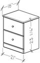 Perdue Woodworks 16,000 Essential Gray Drawer Nightstand-2