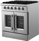 FORNO® Galiano 30" Stainless Steel Pro Style Gas Range-1