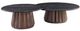 Bassett Mirror Jennings Black Nesting Small Cocktail Table with Brown Base-3