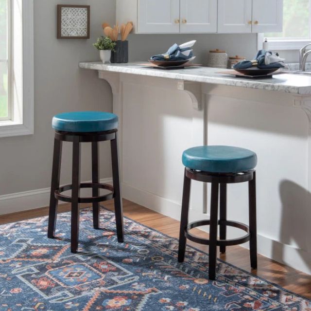 Linon Maya Teal Bar Stool-1