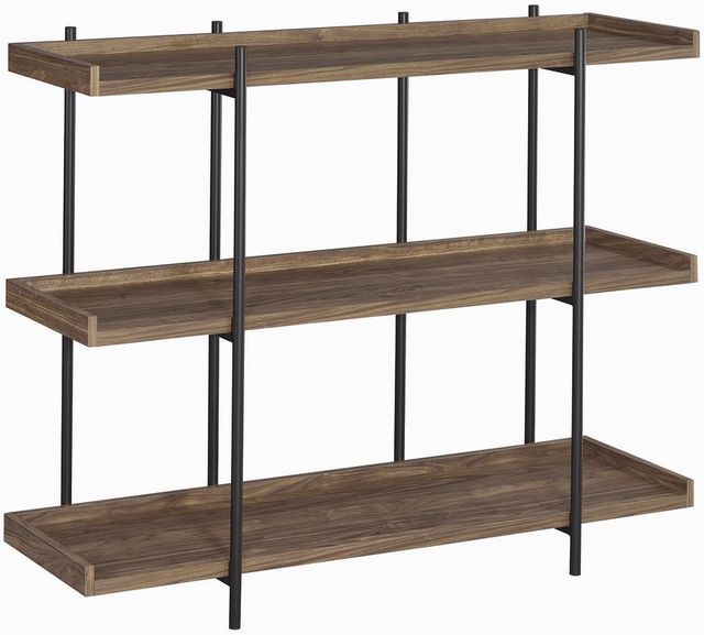 Coaster® Lawtey Aged Walnut 3-Shelf Bookcase-1