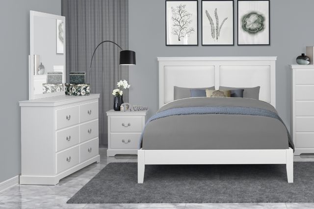 Homelegance® Seabright White California King Panel Bed-3