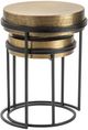 Crestview Collection Hudson 2-Piece Gold Nesting Table Set with Black Base-3