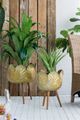 A & B Home 2-Piece Brown/Gold Planter with Legs Set-5