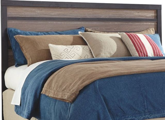 Signature Design by Ashley® Harlinton 5-Piece Warm Gray/Charcoal Queen/Full Panel Headboard Bed Set-1