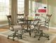 Powell® Hamilton 5-Piece Beige/Bronze/Medium Cherry Dining Set-1