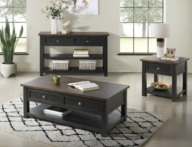 Martin Svensson Monterey Brown End Table with Black Base-1