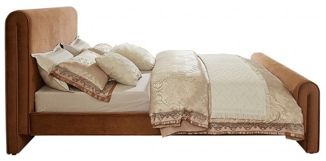 Meridian Furniture Sloan Saddle King Upholstered Panel Bed-2