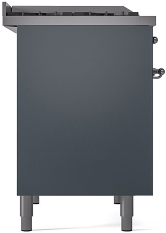 Ilve® Nostalgie II Series 40" Blue Grey Pro Style Dual Fuel Range-3