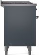 Ilve® Nostalgie II Series 40" Blue Grey Pro Style Dual Fuel Range-3