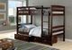 Donco Kids Dark Cappuccino Twin/Twin Devon Bunk Bed With Dual Under Bed Drawers-1