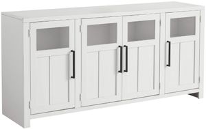 Front view of the aspenhome® Finnegan White 68" Console