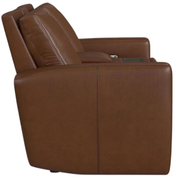 Flexsteel® Aria Sedona Leather Power Reclining Loveseat with Console-3