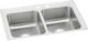 Elkay Lustertone® Classic Lustrous Satin 29" x 18" x 6" MR2-Hole Equal Double Bowl Drop-In ADA Sink-0