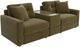 Drew & Jonathan Home ModularOne New Horizon 3-Piece Moss Modular Sectional with Media Charging Console-0