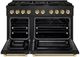 ZLINE Autograph Edition Paramount 48" Black Stainless Steel Pro Style Dual Fuel Range with Polished Gold Accents-1
