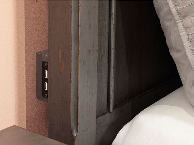 aspenhome® Oxford Peppercorn Queen Panel Headboard-2