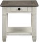Homelegance® Granby Antique White End Table with Rosy Brown Top -2