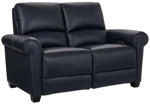 La-Z-Boy® Clybourn Navy Leather Power Reclining Loveseat with Headrest-0