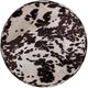 Emerald Home Walker Brown Cow Print Round Cocktail Ottoman-4