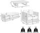 Armen Living Vivid 4-Piece Taupe/Brown Olefin/Wooden Outdoor Conversation Set-2