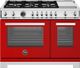 Bertazzoni Professional Series 48" Rosso Glossy Pro Style Gas Range-0