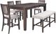 Jofran Inc. Willow Creek 6-Piece Beige/Wire Brushed Counter Dining Set-0