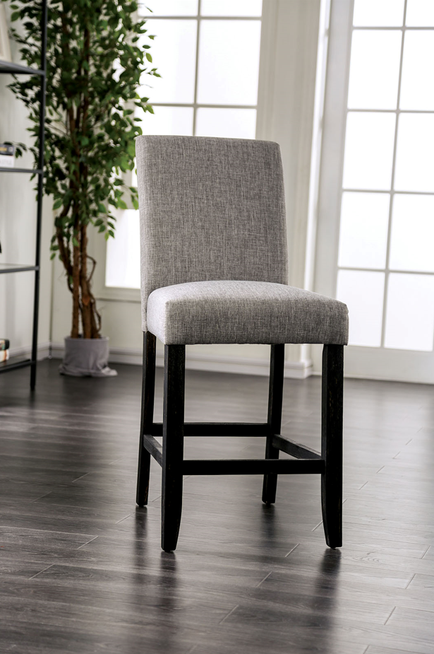 Furniture of America® Brule 2-Piece Light Gray Counter Side Chair Set-1