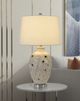 Cal® Lighting & Accessories Leland Glazed Ivory Table Lamp-1