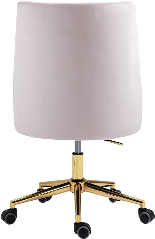 Meridian Furniture Karina Pink Velvet Office Chair-1