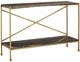 Currey & Company Flying Gold Stone Top Console Table with Gold Metal Frame-0