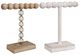 A & B Home Northrup 2-Piece Natural/Whitewash 1-Tier Jewelry Stand Set-0