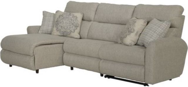 Catnapper® McPherson 3-Piece Buff Power Reclining Left-Arm Facing Sectional