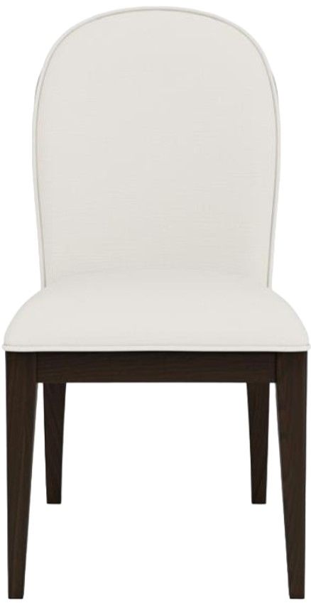 Riverside Furniture Lydia Dark Cabernet/White Curved Upholstered Side Chair-1