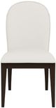 Riverside Furniture Lydia Dark Cabernet/White Curved Upholstered Side Chair-1