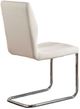 Furniture of America® Lodia 2-Piece Chrome/White Dining Side Chair Set-2
