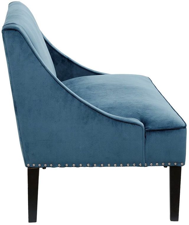 Olliix by Madison Park Blue/Brown Avalon Swoop Arm Settee Loveseat-1
