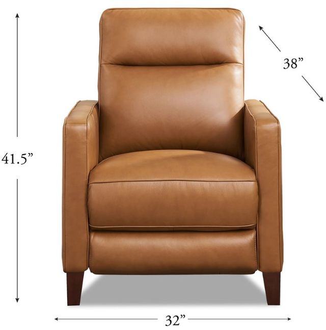 Hydeline® Ashby Cognac Brown Power Recliner with Power Headrest-1