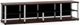 Salamander Designs® Synergy Open Center Quad 20 AV Cabinet-Dark Walnut/Aluminum-0