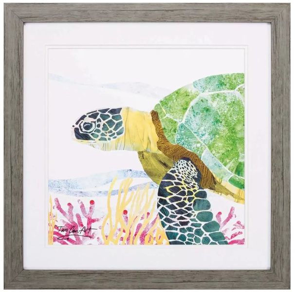 Propac Sea Creature Turtle Framed Art | The Mind's Eye Interiors ...