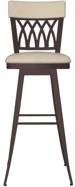 Amisco Customizable Oxford Upholstered Swivel Spectator Stool-1