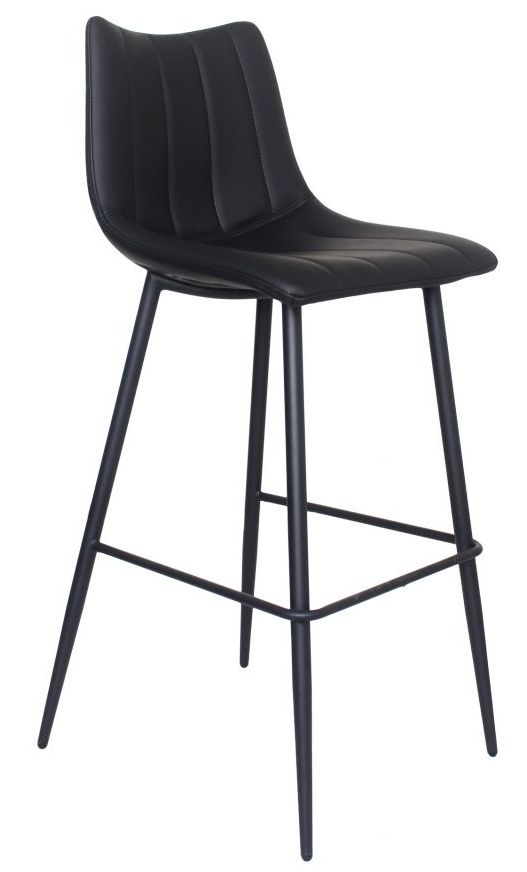 Moe's Home Collection Alib Matte Black-M2 Counter Stool-1