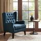 Olliix by Madison Park Navy Maxwell Button Tufted Wing Chair-4