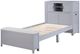Homelegance® Sloane Gray Twin Youth Bookcase Platform Bed with Hidden Desk, Stool and Storage Bench-4