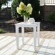 Linon Calabash White Aluminum Outdoor Side Table-1