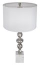 A & B Home Silver/White Table Lamp-1