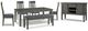 Signature Design by Ashley® Hallanden 7-Piece Gray Dining Room Set-0