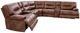 Furniture of America® Louella 7-Piece Brown Manual Reclining L-Shaped Sectional-1