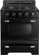 Unique® Appliances Classic Retro 30" Midnight Black Freestanding Gas Range-0